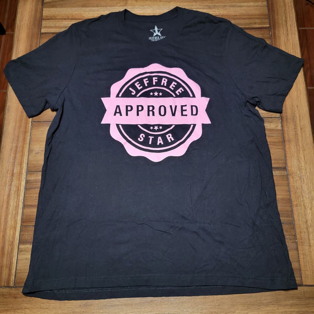 Jeffree Star Cosmetics Black Unisex Tee "Jeffree Star Approved" - Size 2X